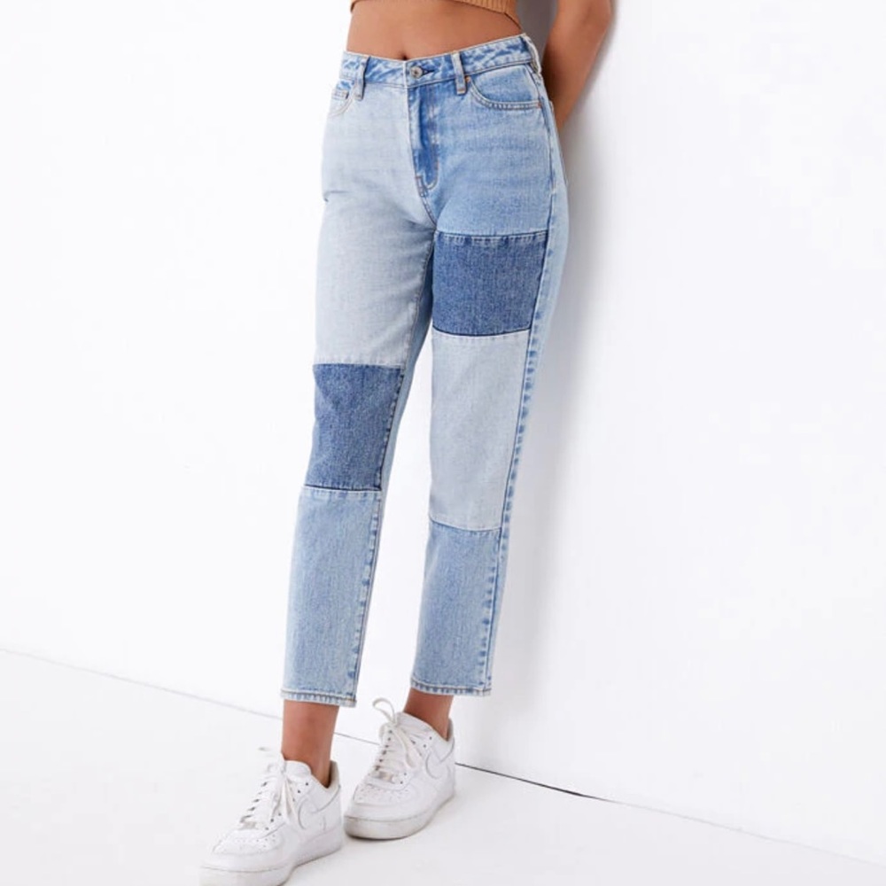 PacSun Patch on Blue Mom Jeans